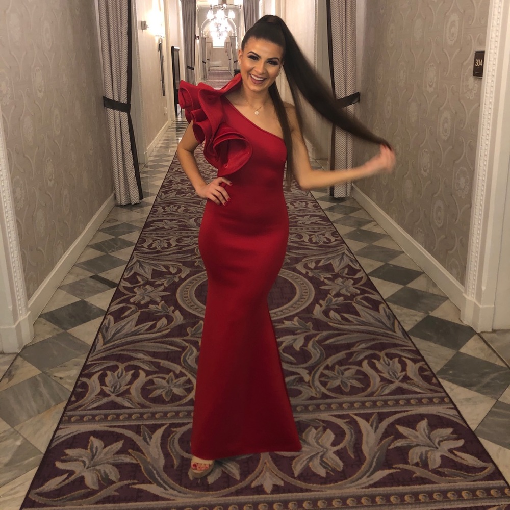 Red gown
